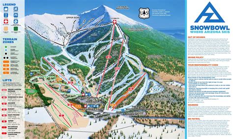 Arizona Snowbowl Piste Map / Trail Map