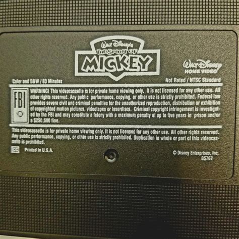 Disney | Media | The Spirit Of Mickey 998 Vhs Walt Disney Movie | Poshmark