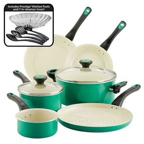 Go Healthy! by Farberware 13-Piece Nonstick Pots and Pans Set, Cookware Set with QuiltSmart ...