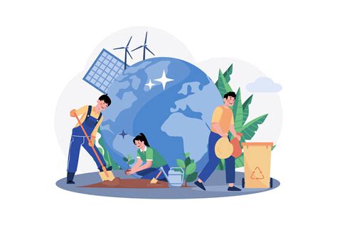 Cleaning Earth Environment Illustration concept on white background 10941630 Vector Art at Vecteezy