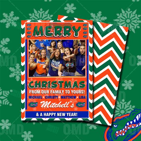 Florida Gators “Merry Christmas” Cards – Digital Design – Sports Invites