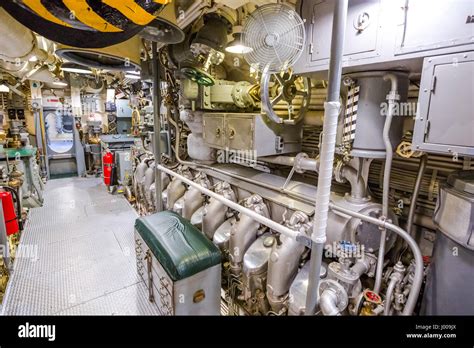 Submarine engine room Stock Photo - Alamy