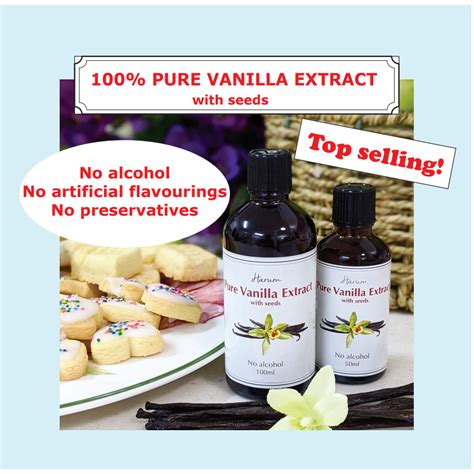 100% PURE VANILLA EXTRACT No alcohol. No artificial flavouring ...