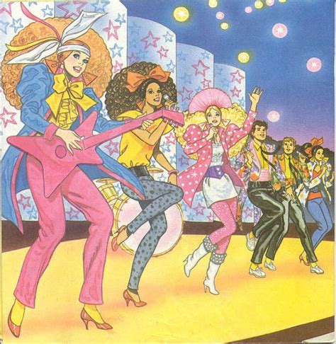 BaRBiE & the ROCKERS illustration (Golden Book) | 80s cartoons, Barbie ...