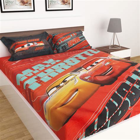 Disney Cars Print 3-Piece Double Bedding Set - 228 x 254 cm | Red