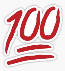 100 Points Emoji Stickers | Redbubble