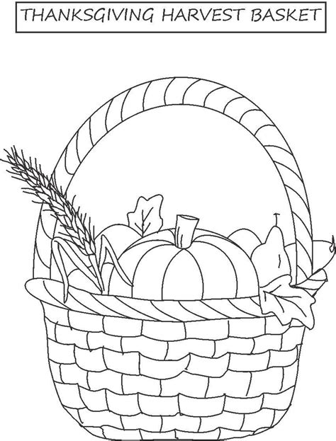 Harvest basket Coloring Printable Download