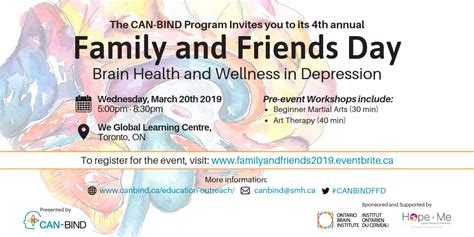 Family and Friends Day - CAN-BIND - Improving Depression Care Together