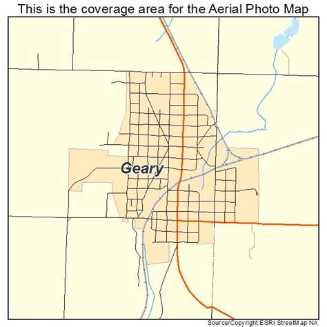 Aerial Photography Map of Geary, OK Oklahoma