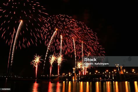 Fireworks In Malaysia Stock Photo - Download Image Now - Abstract ...