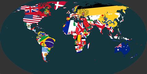 World Map with Flags : r/vexillology