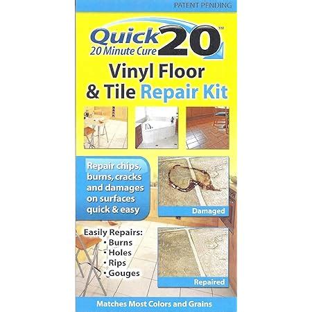 Quick 20 Vinyl Floor and Tile Repair Kit: Repairs chips, cracks, burns ...