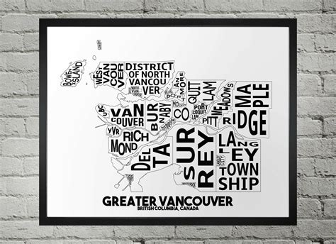 Greater Vancouver Cities Map – CountertopArt