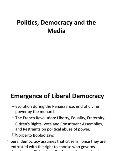 Democracy and Media | PDF | Democracy | Political Ideologies