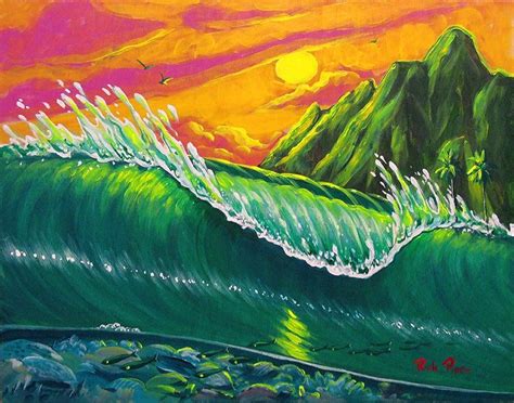 Rick Piper — Surf Artist | Club of the Waves | Surf art, Surf painting, Beach art