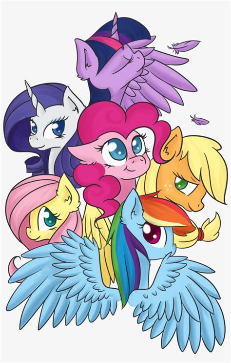 Pinkie Pie Rainbow Dash Twilight Sparkle Rarity Fluttershy - Mane Six Fan Art Transparent PNG ...