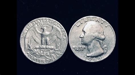 US QUARTER 1966 NO SILVER - NO MINTMARK! United States 25 Cents Coin - YouTube