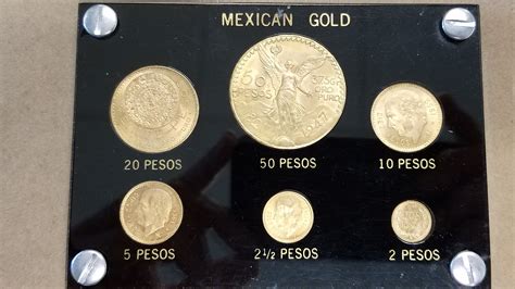 Beautiful 6 Coin Uncirculated Mexican Gold Coin Set