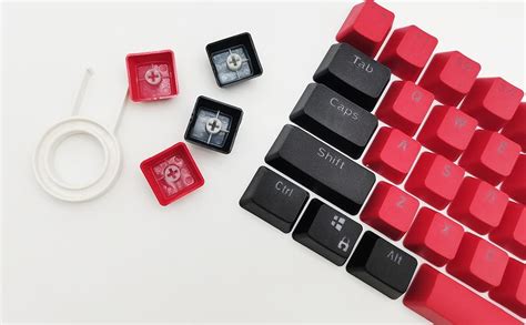 Amazon.com: GTSP 61 Red Keycaps 60 Percent Keycap Set PBT OEM Ducky ...