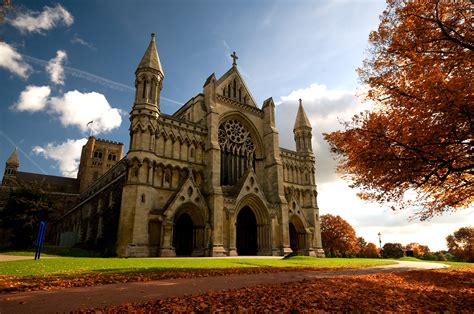 St Albans Cathedral in Autumn - A Fine Art Print by Anthony Lewis