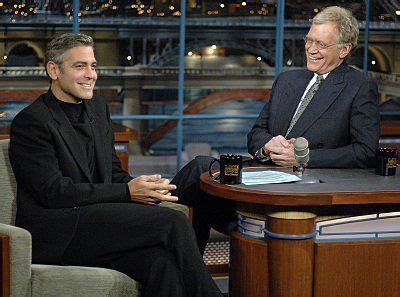 Still of George Clooney and David Letterman in Late Show with David ...