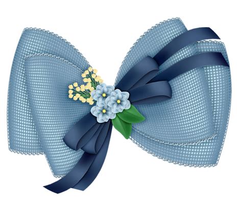 Beautiful Transparent Light Blue Bow with Flowers Clipart - ClipArt Best - ClipArt Best