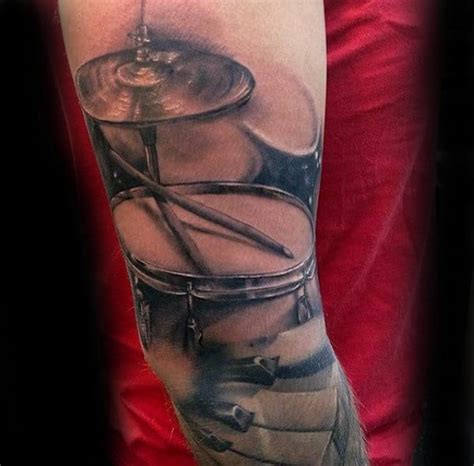 70 Drum Tattoos For Men Musical Instrument Design Ideas - HD Tattoo Design Ideas