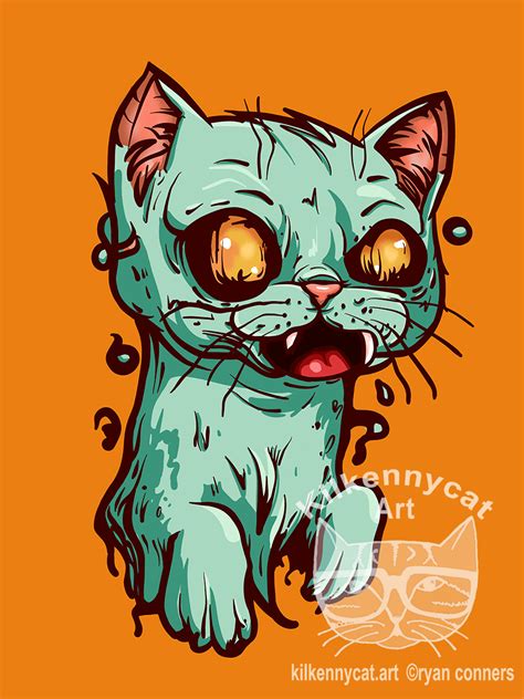 Zombie Cat Drawing