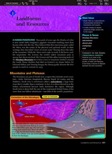 (PDF) Landforms Main Ideas and Resources - Wikispaces Chapter... · Pakistan from Afghanistan to ...