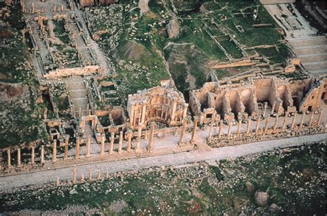 Aerial view of Petra, Jordan.