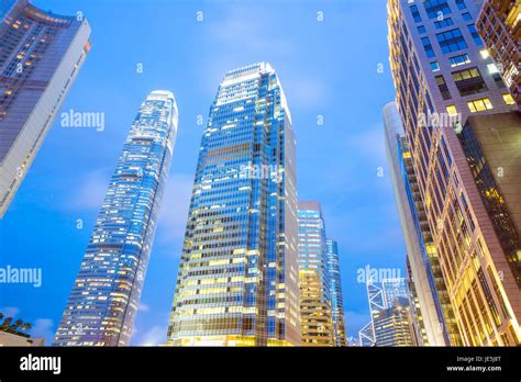 Hong Kong Central Skyline at dusk Stock Photo - Alamy