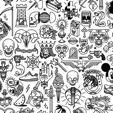 Free Printable Tattoo Flash Sheets - Printable Word Searches