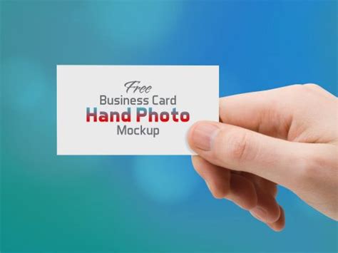 Business Card in Hand Mockup — Free Mockup World