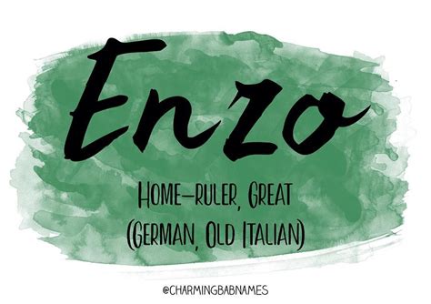 Enzo | @charmingbabynames | Baby boy name list, Names for boys list ...