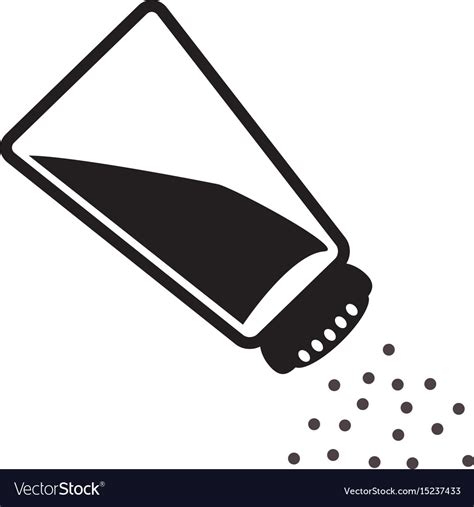 Salt icon on white background salt shaker icon on Vector Image