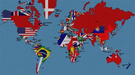 A Mostly Accurate World Map Depicting All Flags Of The Respective | Images and Photos finder