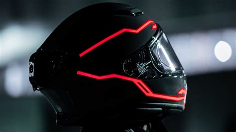 TRON Helmet First Look & Install! Motorcycle Helmet Light Mod! - YouTube