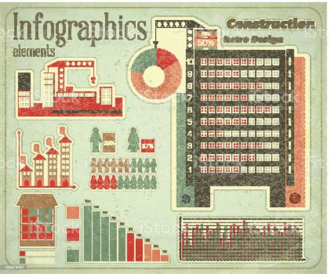 Construction Icons And Graphics Stock Illustration - Download Image Now - Chart, Construction ...