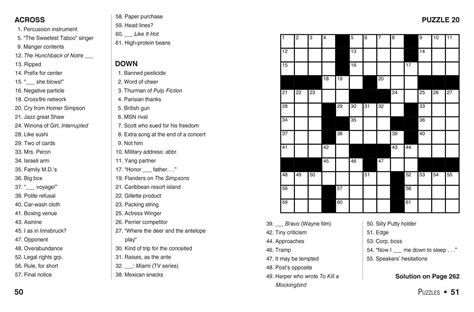 Crossword Puzzles Easy Printable - Printable Templates