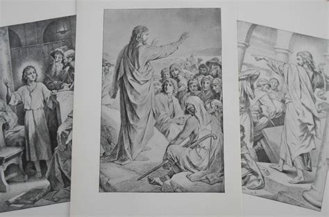 Bible story Illustrations Set of 3 1906 by moosehornvintage