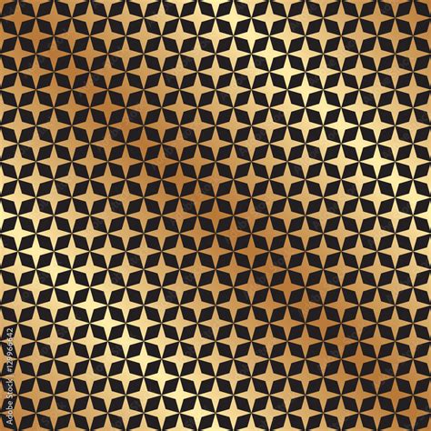 Seamless Gold Star Pattern Background Stock Vector | Adobe Stock