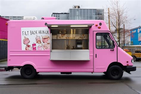 Premium Photo | Blank food truck with a food and mental health awareness campaign