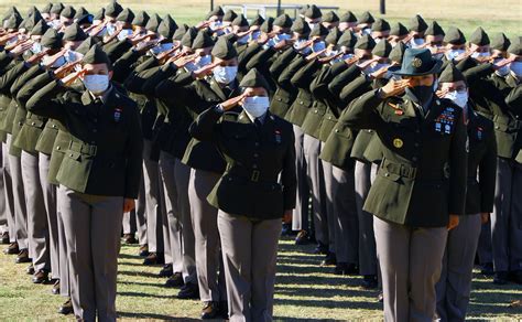 First Basic Training Class Graduates Wearing Army Green Service Uniform ...