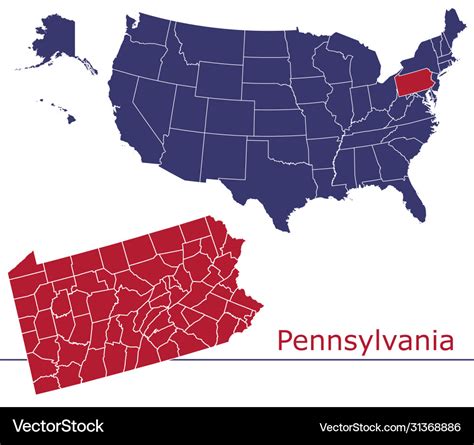 Pennsylvania Map Of Us - Feliza Valentine