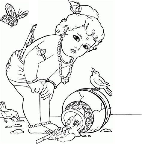 Krishna Coloring Pages at GetColorings.com | Free printable colorings ...