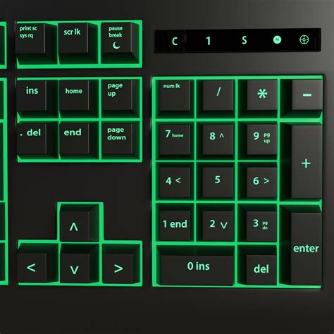 ArtStation - Green rgb pc keyboard 3D model | Game Assets