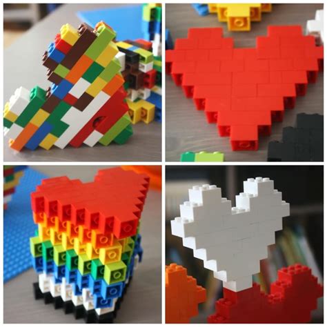 Lego Heart Engineering Multi colored Hearts Single Colored Hearts Lego ...