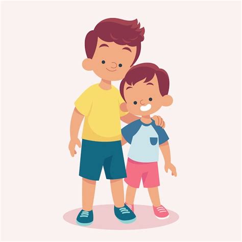 Free Vector | Hand drawn siblings illustration