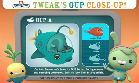 Octonauts - Do you know the Gup-A from the Gup-E? Over the next month, Tweak & Tunip will be ...