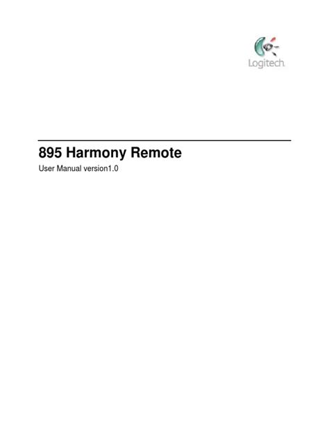 Harmony 895 Logitech Manuel Us | PDF | Icon (Computing) | Remote Control